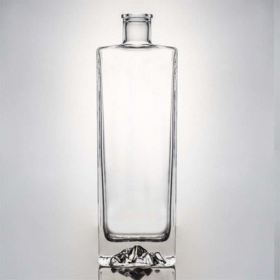 Glass Spirits Bottle 750ml Gin Rum Tequila Vodka Whiskey with Clear Glass and Cork