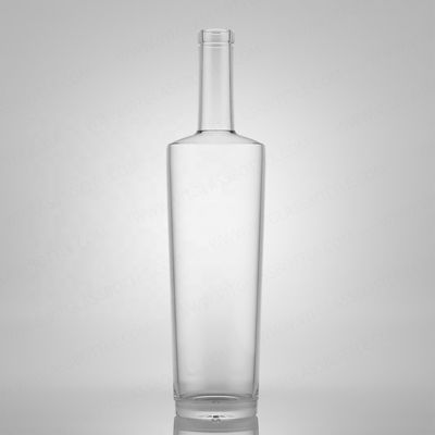 Customized Logo Glass Bottle for Rum Vodka Whisky Tequila Gin 750ml Super Flint Glass