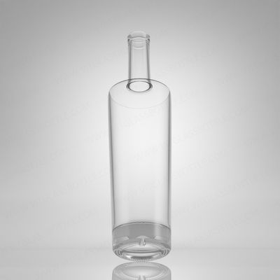 Customized Logo Glass Bottle for Rum Vodka Whisky Tequila Gin 750ml Super Flint Glass
