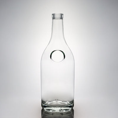 Custom Shape 700ml 750ml Rum Vodka Whisky Tequila Gin Glass Bottle with Cork Logo