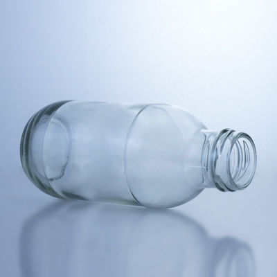 300ml Round Glass Milk Bottle with Lid Liquor Storage Solution Decal Surface Handling