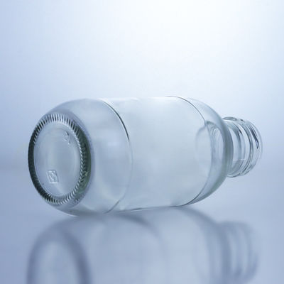 300ml Round Glass Milk Bottle with Lid Liquor Storage Solution Decal Surface Handling