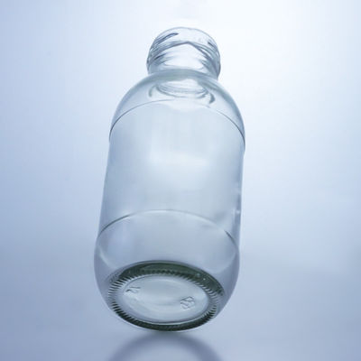 300ml Round Glass Milk Bottle with Lid Liquor Storage Solution Decal Surface Handling