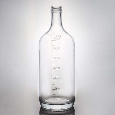 Rum Vodka Whisky Tequila Gin Glass Bottle with Cork Lid 500ml Super Flint Material