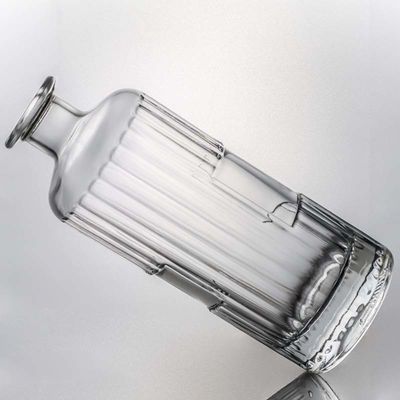 Decal Surface Custom Round and Curve Shape Glass Liquor Bottle for Vodka Whisky Spirit