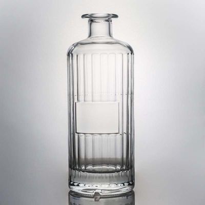 Decal Surface Custom Round and Curve Shape Glass Liquor Bottle for Vodka Whisky Spirit