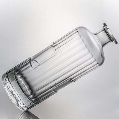 Decal Surface Custom Round and Curve Shape Glass Liquor Bottle for Vodka Whisky Spirit