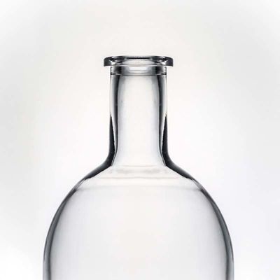 Custom Shape 500ml 700ml 750ml Round Liquor Glass Bottle with Cork Stopper Industrial