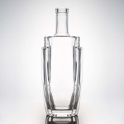 Custom Cap Glass Liquor Bottle with Customized Logo for Vodka Whisky Rum Gin Tequila