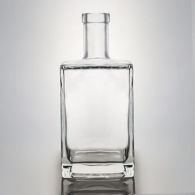Custom Cap Glass Liquor Bottle with Customized Logo for Vodka Whisky Rum Gin Tequila