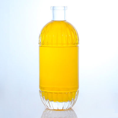 Custom Cap Square or Round Flint Glass Liquor Bottle for Vodka Whisky Rum Gin Tequila