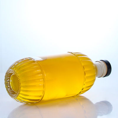 Custom Cap Square or Round Flint Glass Liquor Bottle for Vodka Whisky Rum Gin Tequila