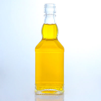 Custom Cap Square or Round Flint Glass Liquor Bottle for Vodka Whisky Rum Gin Tequila