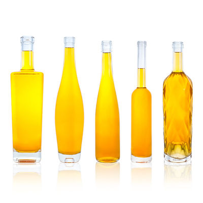 Base Material Glass High Neck Vodka Whisky Gin Rum Bottle 500ml 700ml 1000ml with Screw Top
