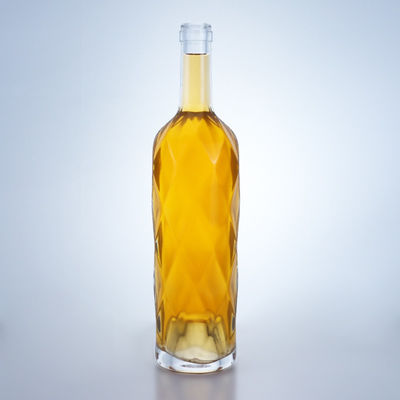 Base Material Glass High Neck Vodka Whisky Gin Rum Bottle 500ml 700ml 1000ml with Screw Top