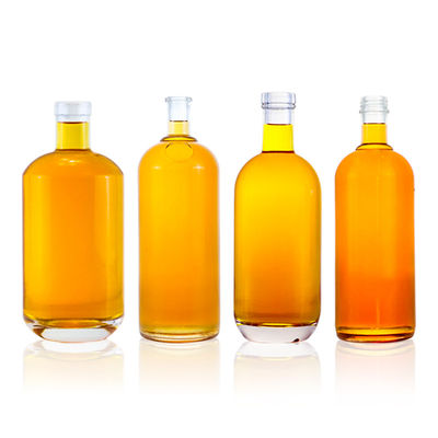 500ml 700ml 1000ml Glass Liquor Bottles with Cork Top or Screw Top Clear or Customized