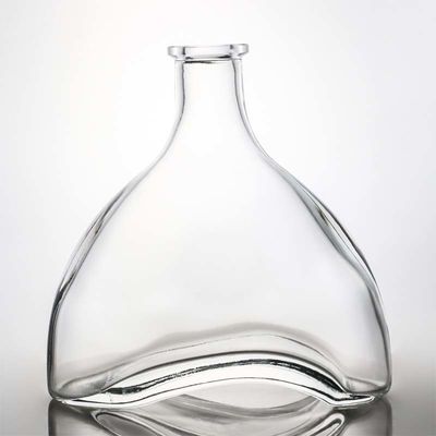 Glass Base 500ml 700ml 750ml Clear Flint Liquor Bottle with Custom Cap and Cork Top