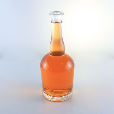 Tequila Rum Champagne Brandy Whisky Glass Bottle with Long Neck and Decal Surface
