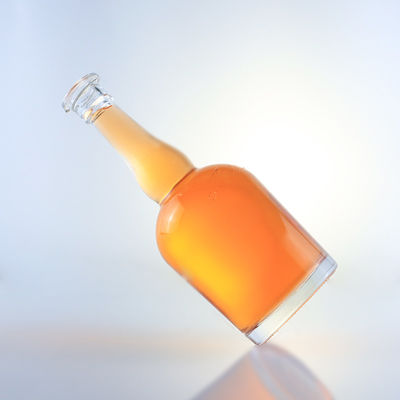 Tequila Rum Champagne Brandy Whisky Glass Bottle with Long Neck and Decal Surface