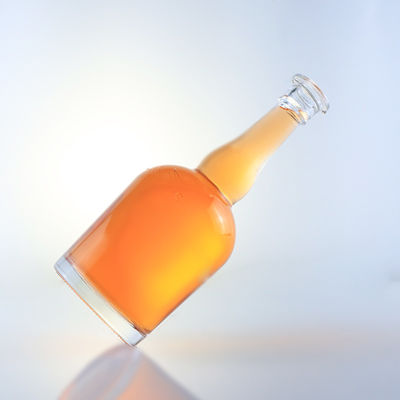 Tequila Rum Champagne Brandy Whisky Glass Bottle with Long Neck and Decal Surface