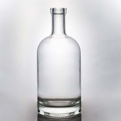 Glass Material Customizable Capacity and Shape Rum Vodka Whisky Tequila Gin Bottle with Lid