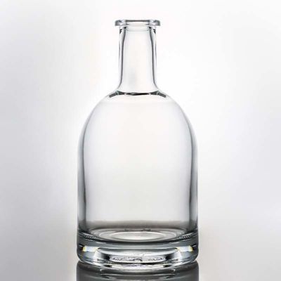 Glass Material Customizable Capacity and Shape Rum Vodka Whisky Tequila Gin Bottle with Lid