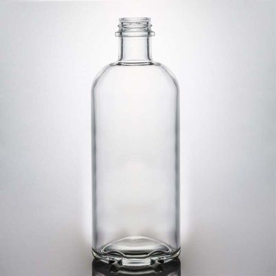 Glass Material Customizable Capacity and Shape Rum Vodka Whisky Tequila Gin Bottle with Lid