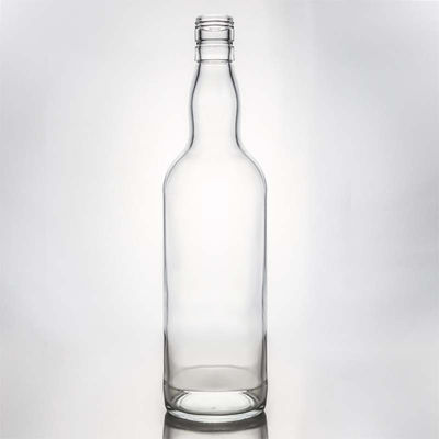 Customizable Capacity and Shape Screw Cap Glass Bottle for Rum Vodka Whisky Tequila Gin