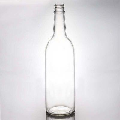 Customizable Capacity and Shape Screw Cap Glass Bottle for Rum Vodka Whisky Tequila Gin