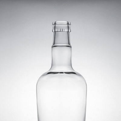 Unique Sealing Type Cork 750ml High Flint Glass Bottle for Gin Rum Champagne Brandy Whisky