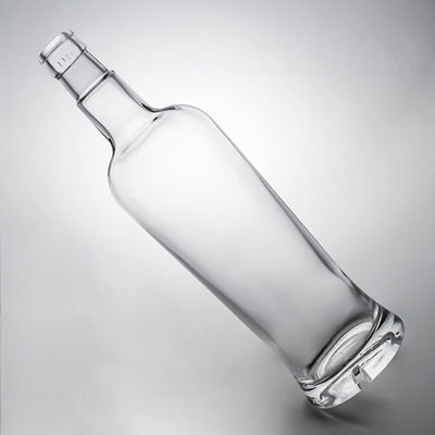 Unique Sealing Type Cork 750ml High Flint Glass Bottle for Gin Rum Champagne Brandy Whisky