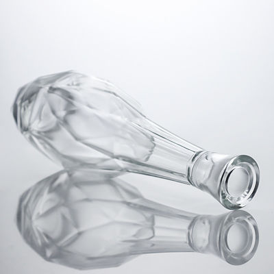 Industrial Liquor Custom Shape Pear Embossed Super Flint Material Glass Bottle with Cork