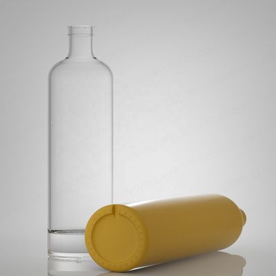 Body Material Glass 750ml Super Flint Rum Vodka Whisky Tequila Gin Bottle with Cork