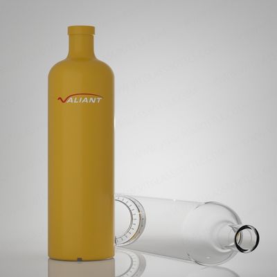 Body Material Glass 750ml Super Flint Rum Vodka Whisky Tequila Gin Bottle with Cork