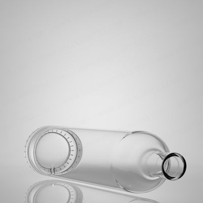 Body Material Glass 750ml Super Flint Rum Vodka Whisky Tequila Gin Bottle with Cork