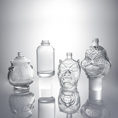 Industrial Liquor Screw Top Glass Bottle for Whisky Vodka Rum