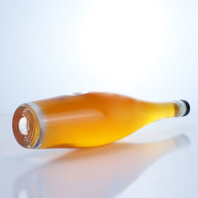 Tall and Thin 500ml/700ml Round Liquor Bottle with Cork Top Clear or Customized Color
