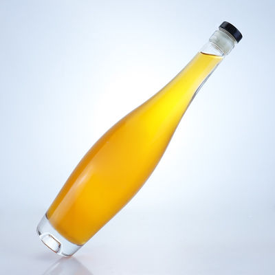 Tall and Thin 500ml/700ml Round Liquor Bottle with Cork Top Clear or Customized Color
