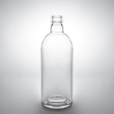 Custom Shape Glass Collar Material Manufacture Grade Liquor Bottles with Custom Caps