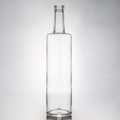 Direct Sell Glass Bottle with Lid for Rum Vodka Whisky Tequila Gin Clear or Customized