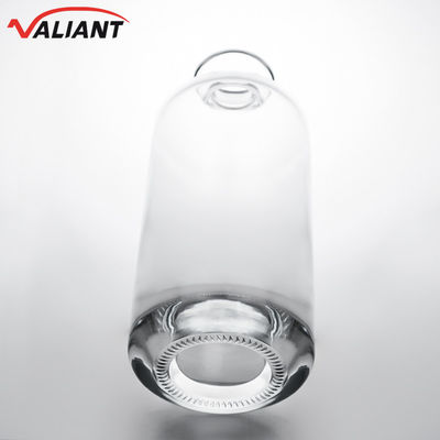 Decal Glass Bottle for Gin Rum Champagne Brandy Whisky Short Neck Clear or Customized