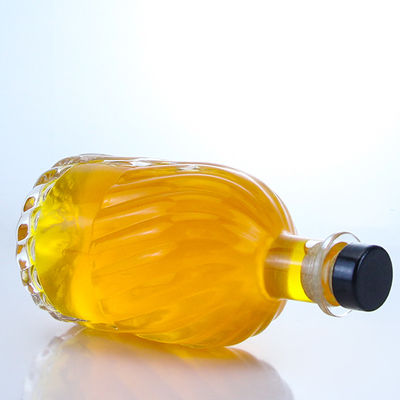 Decal Label Area 500ml Round Shaped Super Flint Glass Bottle for Rum Vodka Whisky Tequila Gin