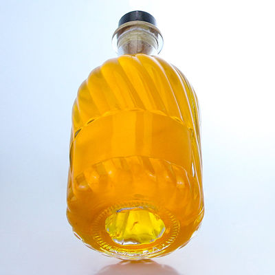 Decal Label Area 500ml Round Shaped Super Flint Glass Bottle for Rum Vodka Whisky Tequila Gin