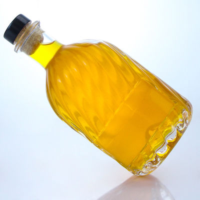 Decal Label Area 500ml Round Shaped Super Flint Glass Bottle for Rum Vodka Whisky Tequila Gin