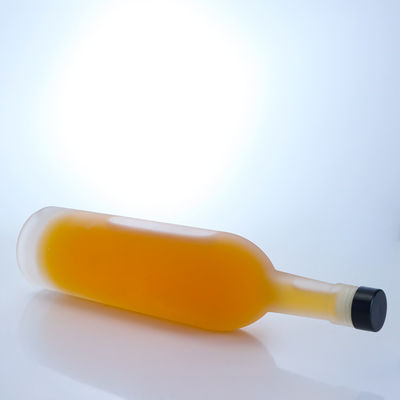 Glass Collar 750ml Classic Frosted Empty Clear Flint Gin Rum Champagne Brandy Whisky Liquor Bottle with Cork