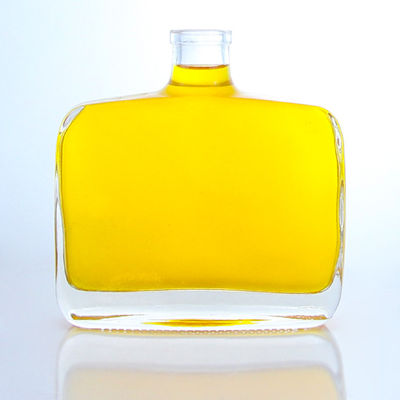 Industrial Liquor 300ml Unique Shaped Round Shoulder Super Flint Glass Bottle with Cork