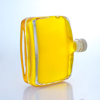 Industrial Liquor 300ml Unique Shaped Round Shoulder Super Flint Glass Bottle with Cork