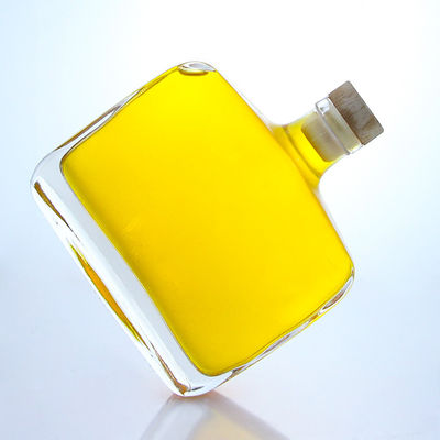 Industrial Liquor 300ml Unique Shaped Round Shoulder Super Flint Glass Bottle with Cork