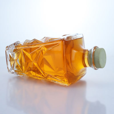 Unique Design 800ml Glass Bottle for Beer Gin Rum Champagne Brandy Whisky Clear Flint