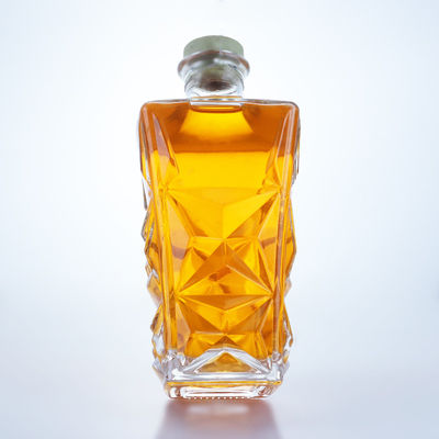 Unique Design 800ml Glass Bottle for Beer Gin Rum Champagne Brandy Whisky Clear Flint